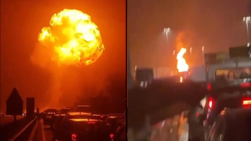 explozie devastatoare pe o autostrada din italia un camion incarcat cu gpl a sarit in aer formand o bila de foc asemanatoare celei de la crevedia video 694bb75d63d9e