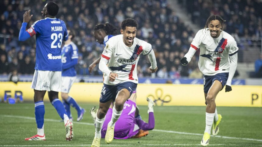 video exclusiv strasbourg psg cu rosu hakimi la 1 1 si apoi gol intr un final nebun meciul a fost pe voyo 699da06d58913
