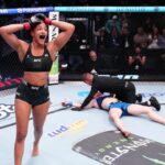 galerie foto scene ingrozitoare in ufc o luptatoare facuta ko cu un genunchi in figura salvata de arbitru 69d3b22fbd702